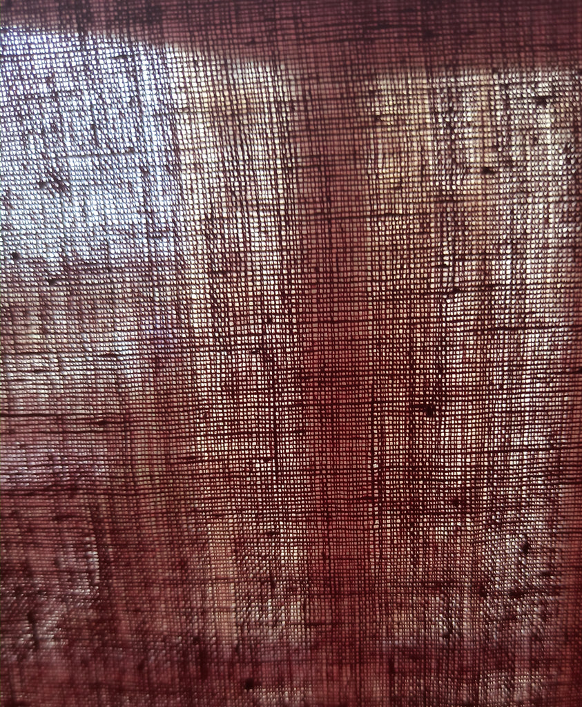 Handloom Textile held against a source of light