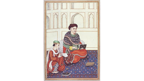 Portrait of Khatri noble wearing ajrakh fabric in the 18th century