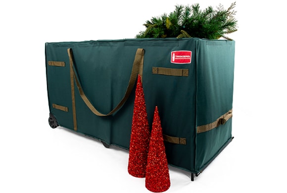 TreeKeeper Bags GreensKeeper™ Tree Storage Bag Full Of Christmas Wreaths And Garlands