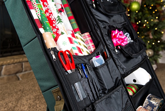 Vikakiooze Christmas Tree Storage Bag Wrapping Paper Storage Bag Wrapping  Paper Storage Container Gift Wrap Organizer 