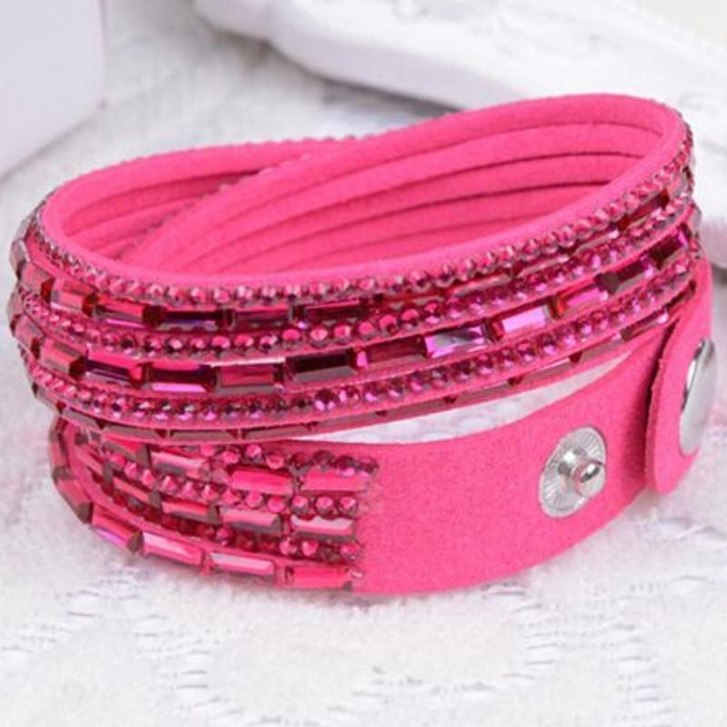 hot pink crystal bracelet