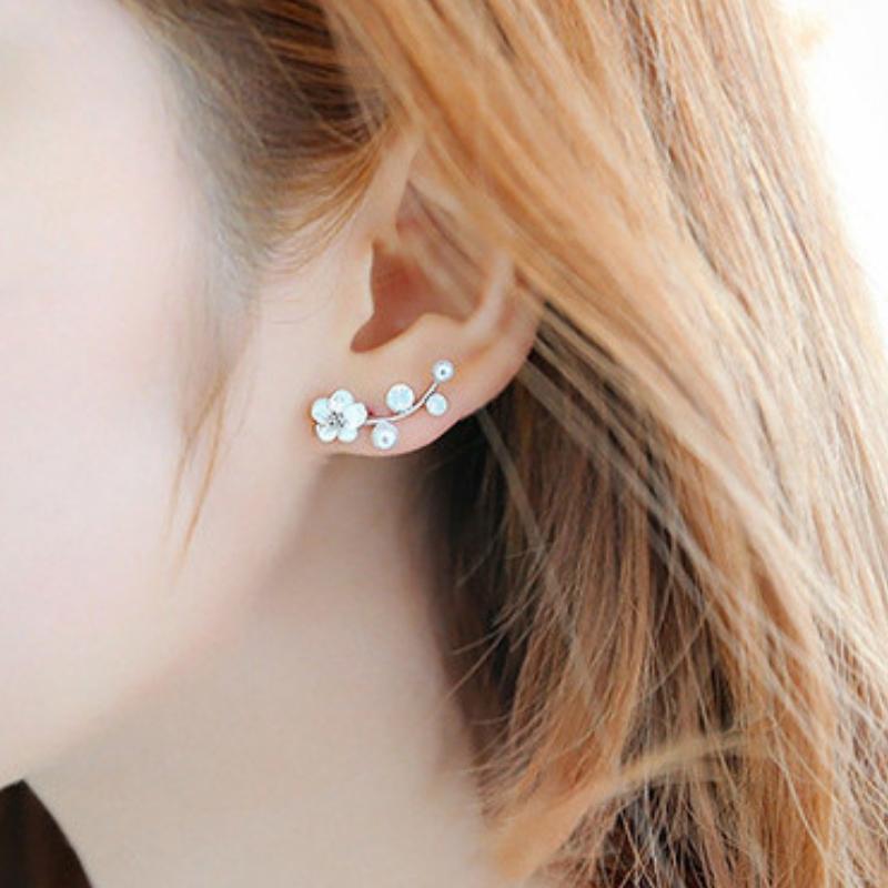 Flirty Floral Dainty White Post Earrings – Wicked Wonders