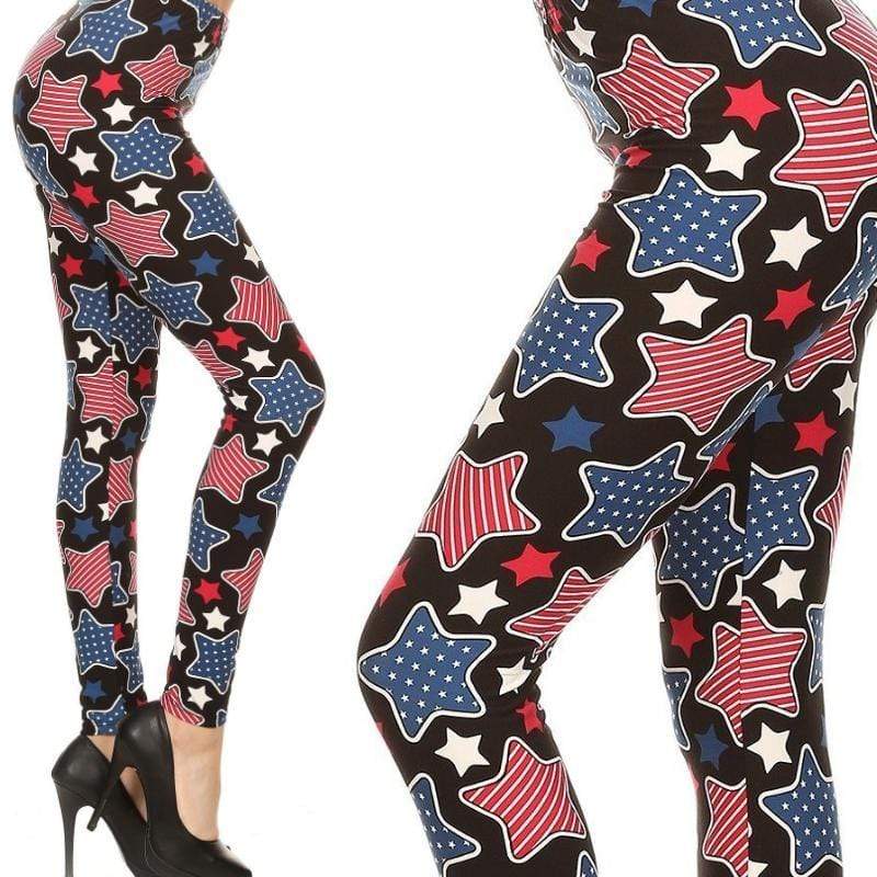 Wicked Soft Stars and Stripes Cheer OS Leggings – WICKED WONDERS