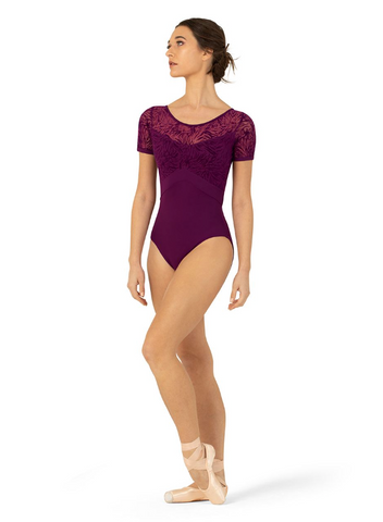 #PS904R Camisole Leotard with Red Accents