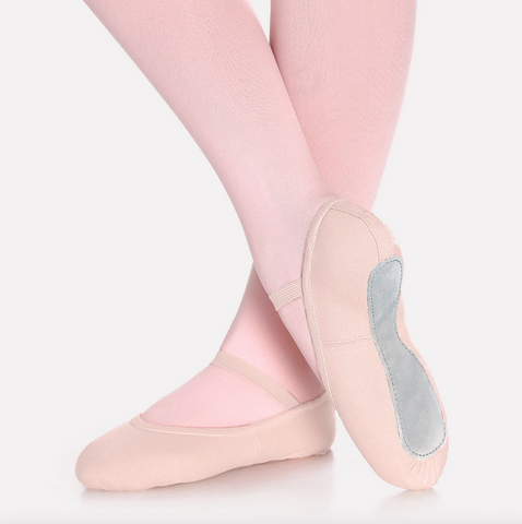 Theatrical Pink Bloch Performa Stretch Canvas Girls Ballet Flat