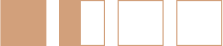 Four vertical bars: beige, light brown, dark brown (twice).