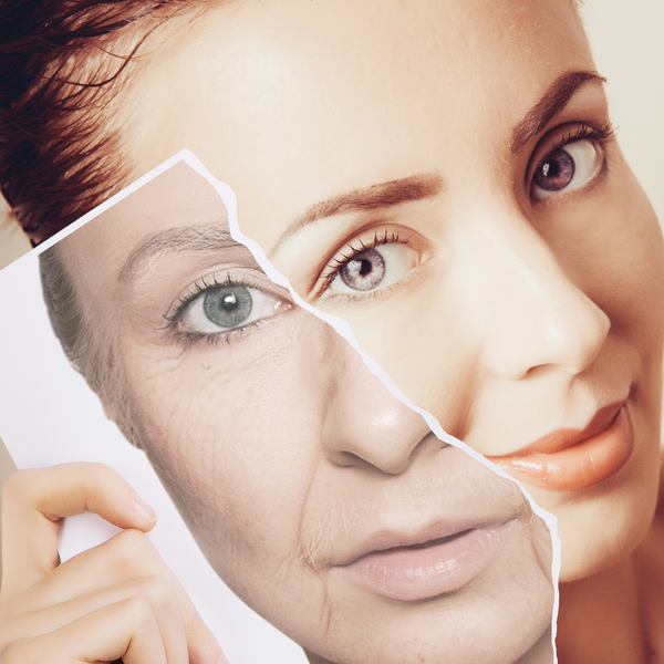 Contrast smooth and aging skin