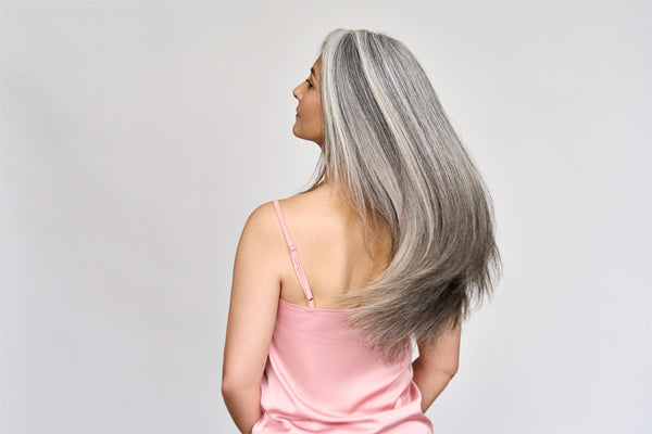 color resistant gray hair with beautiful silver highlights
