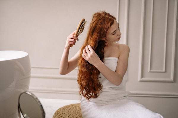 air-dry your hair faster by combing and untangling