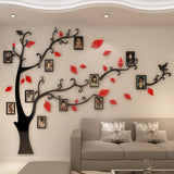 3D Acrylic Tree Photo Frame Wall Stickers Crystal Mirror Stickers Paste On TV Background Wall DIY Family Photo Frame Wall Decor - Products & Products Store