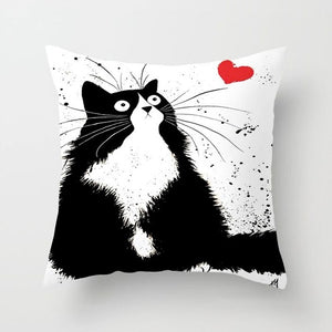 1Pcs Cute Cat Dog Animal Pattern Polyester Throw Pillow Cushion Cover Car Home Decor Decoration Sofa Decorative Pillowcase 40599 - Products & Products Store