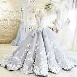 Dreamy Flower Princess Wedding Dresses Luxury Colorful Wedding Gowns Robe De Mariage See Though Beaded Bridal Dress W201715 - Products & Products Store