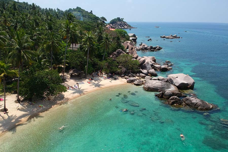 Aerial view of Sai Nuan Beach