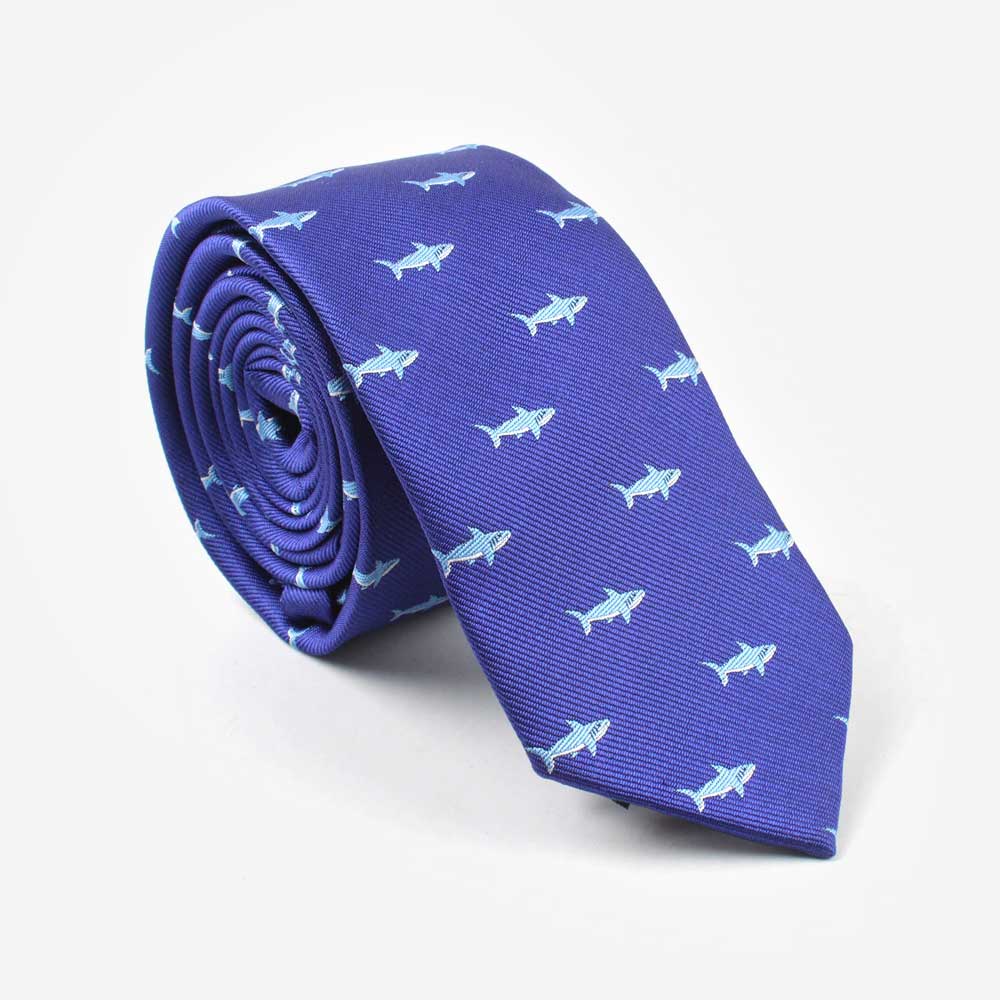 Blue Shark Tie