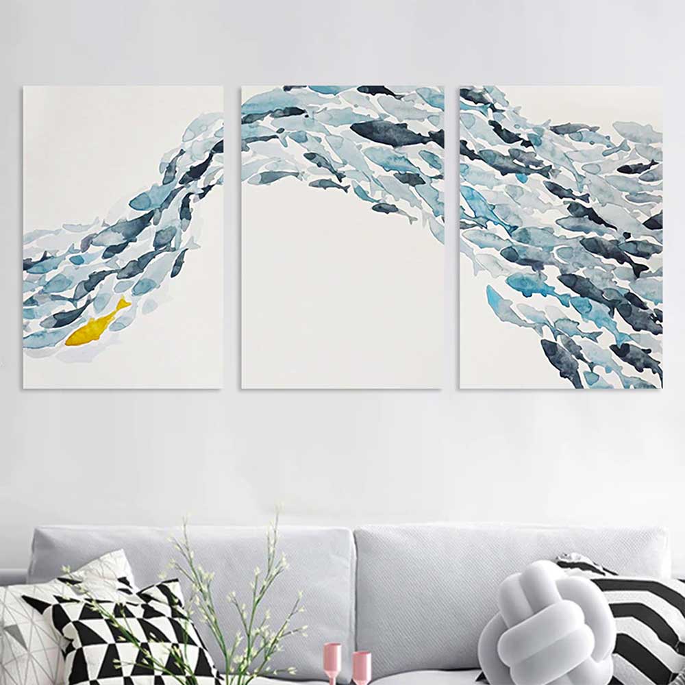 Schooling Fish Canvas Prints