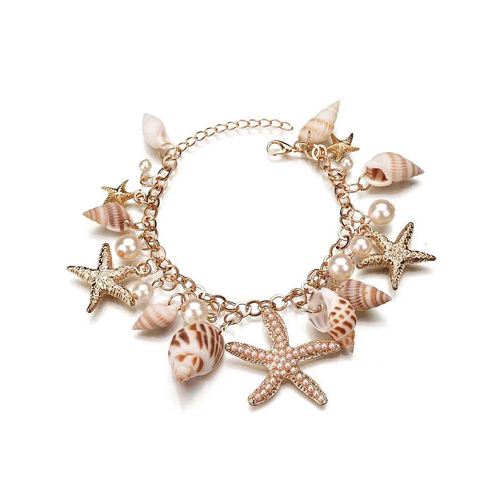 Gold Starfish Charm Bracelet | Citrus Reef