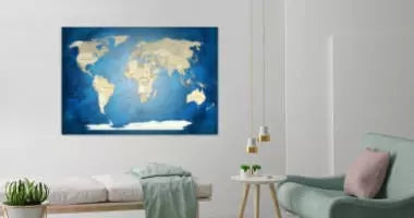 poster_worldmap_blueocean_im_Arbeitszimmmer