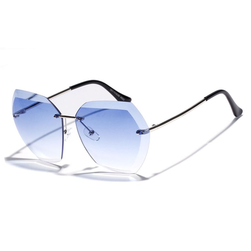 Pop Age High quality Rimless Women Sunglasses Celebrity Vintage Driving Sun glasses Ladies Eyewear Oculos de sol 400UV Shades