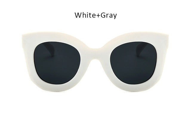 TSHING RAY New Fashion Cat Eye Sunglasses Women Vintage Brand Designer Rivet Shades Sun Glasses For Female Big Frame Eyewear