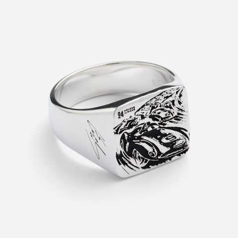 Emil Heyerdahl signet ring seal silver