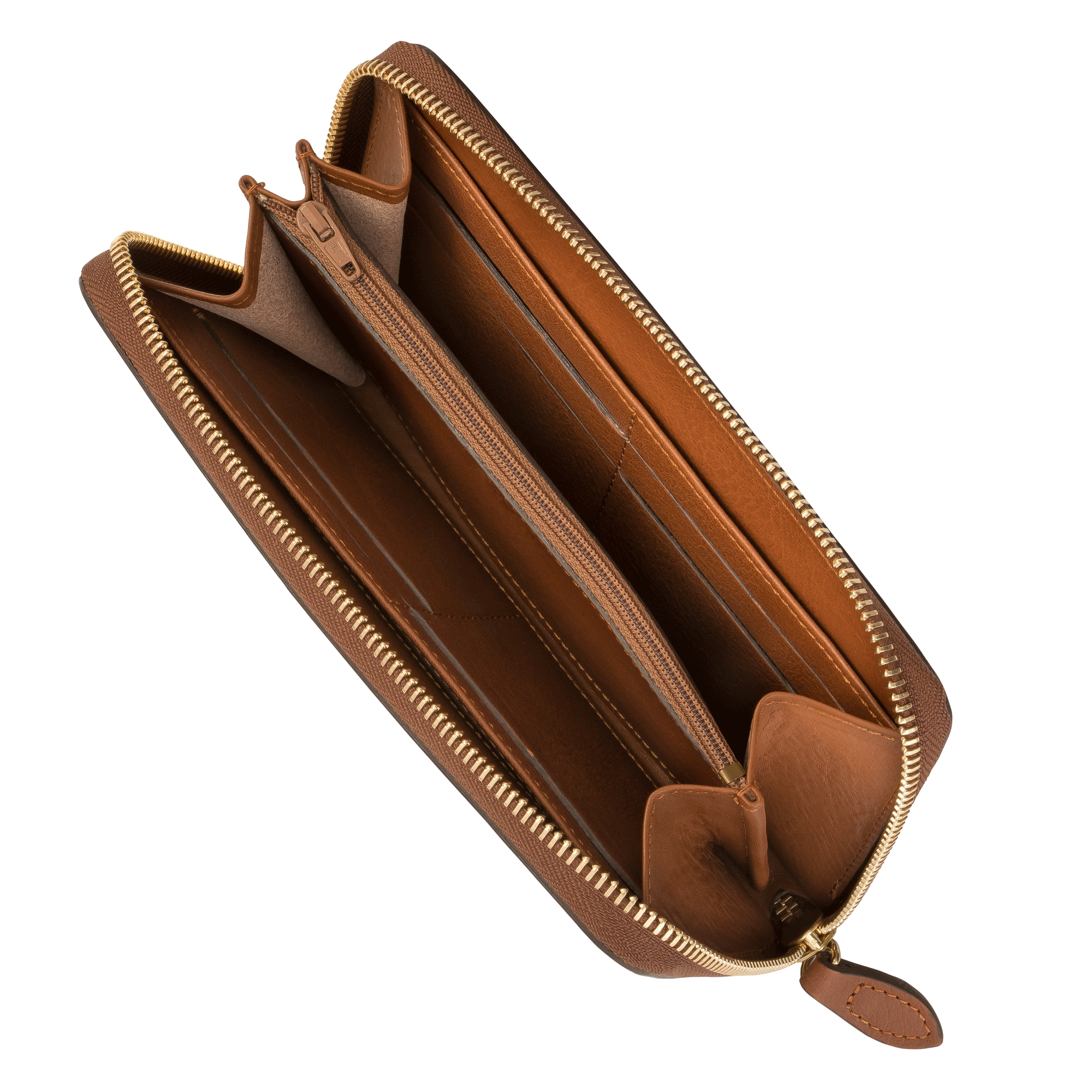Zip-Around Wallet in Blue Leather - Alise Design