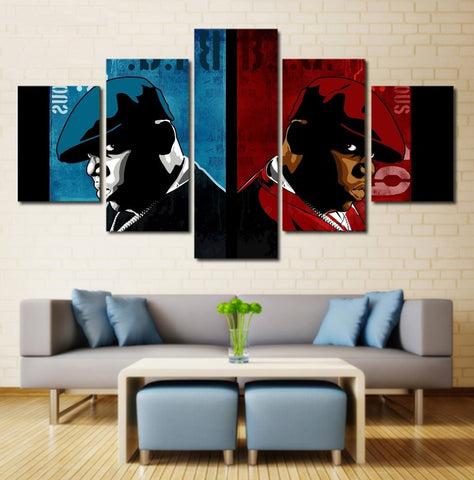 BIG Biggie Smalls Wall Art | Canvas Painting Framed | Notorious