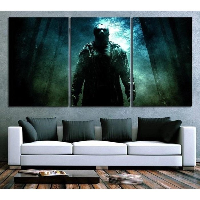 Jason Voorhees Wall Art | Painting Canvas Framed | Friday The 13th ...