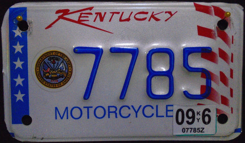 kentucky vanity motorcycle plates