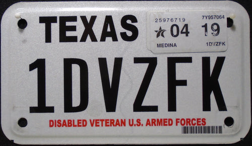 disabled veteran motorcycle plates texas