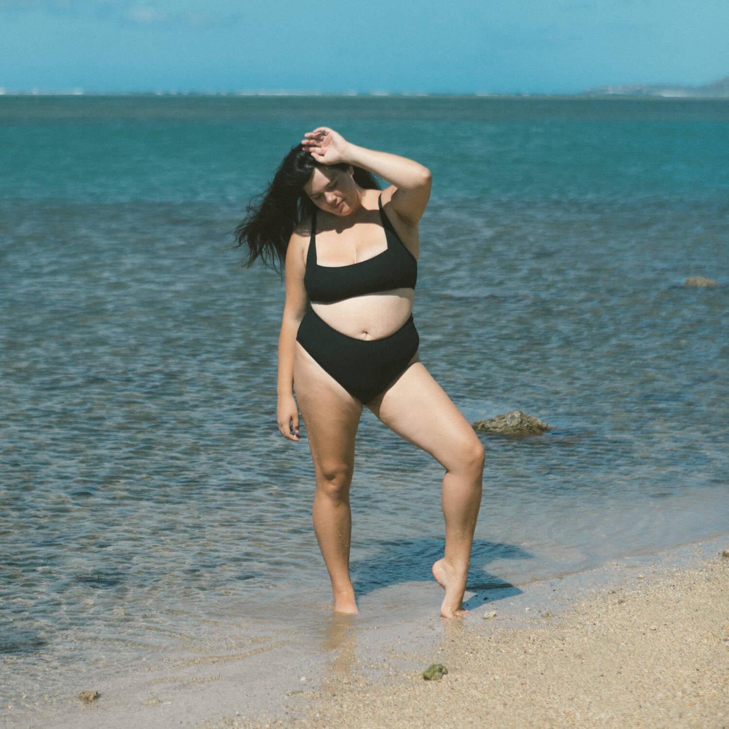 Kenya string tank top with high waisted bottom – Bathing Belle Swimwear