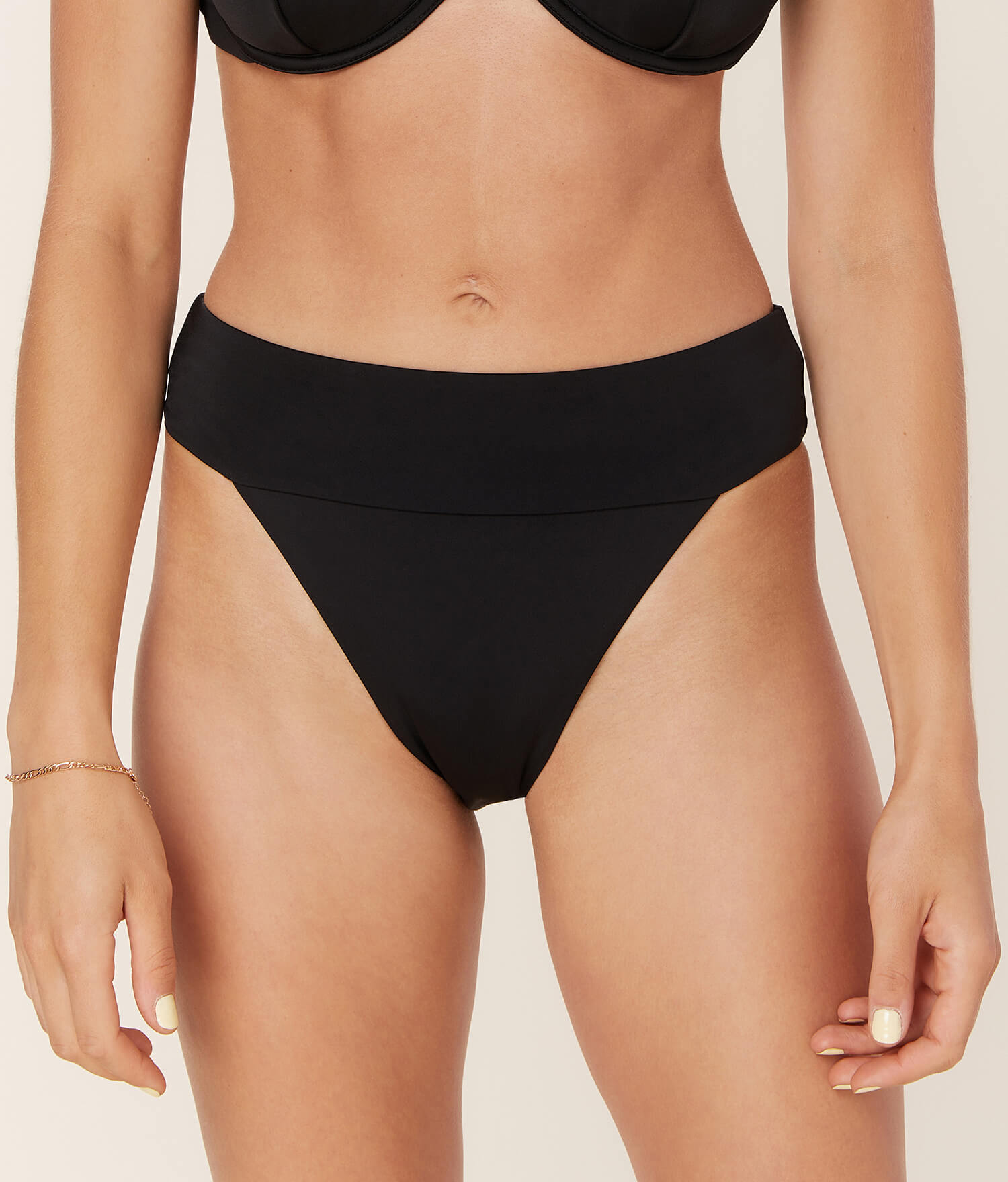 The Banded - Bottom - Ribbed - Black – Andie Swim