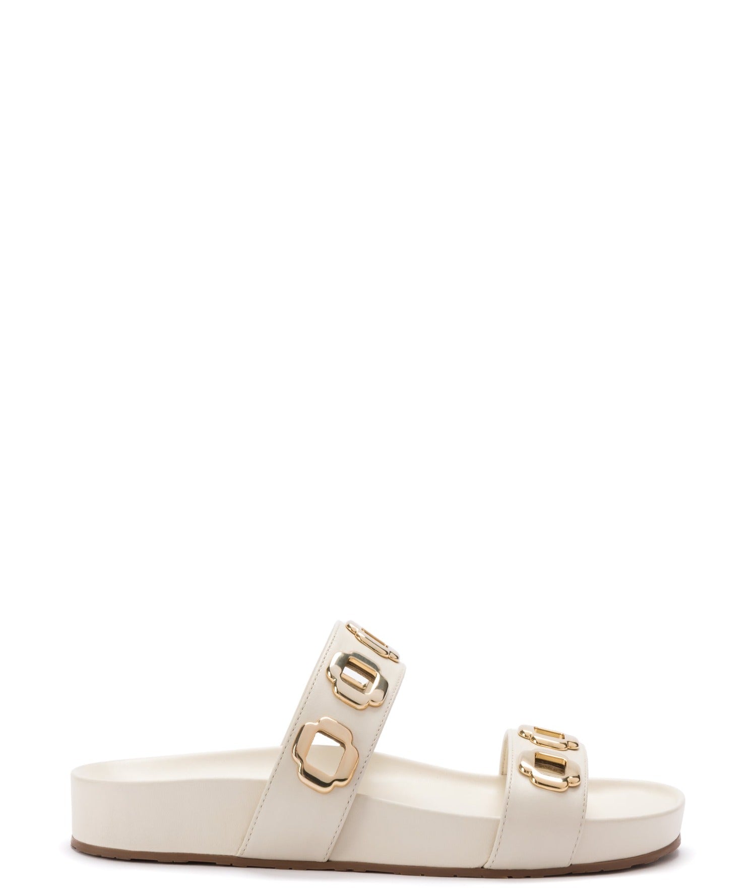 Milan Slide In Ivory Leather