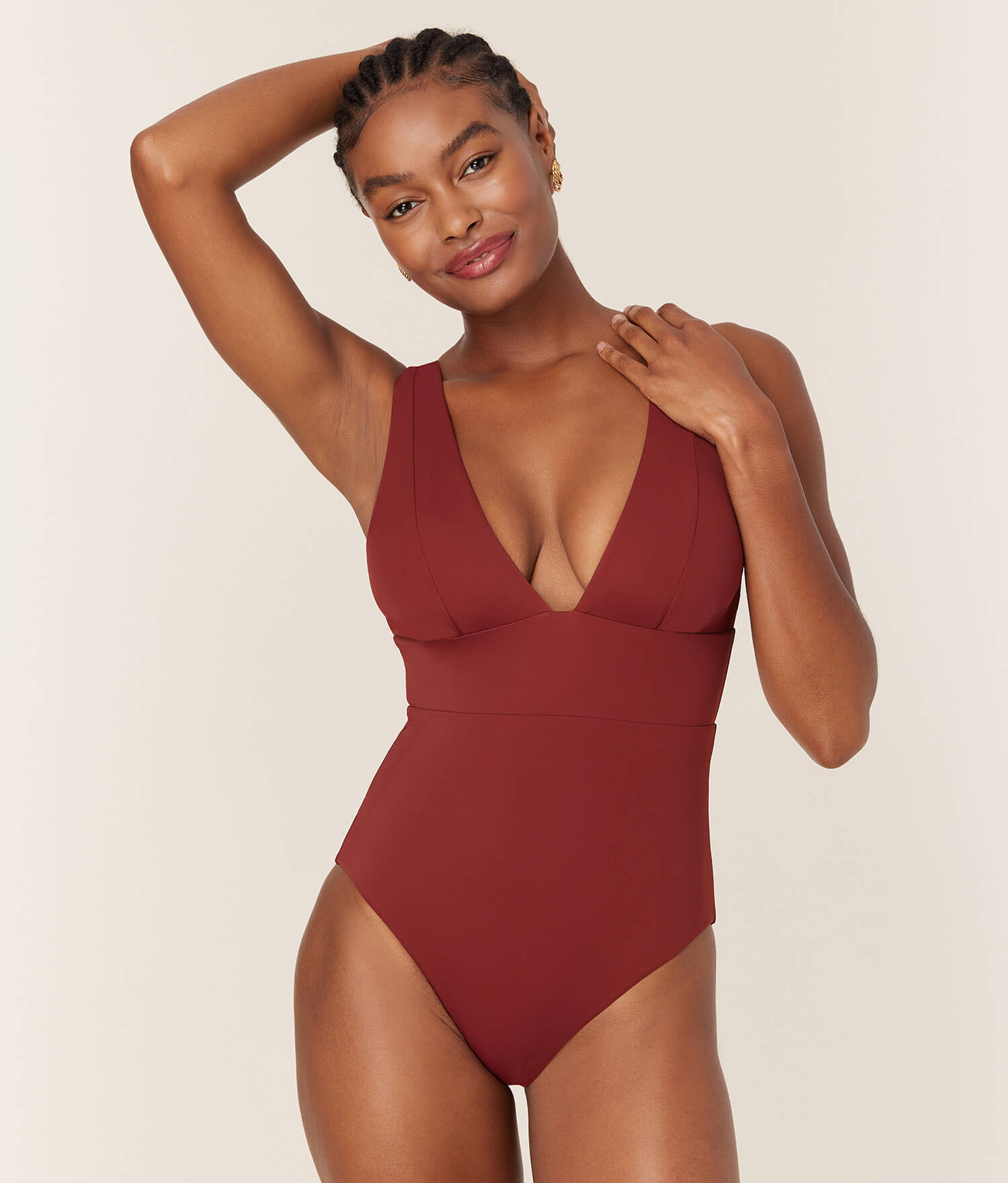 The Mykonos One Piece - Eco Nylon - Truffle - Long Torso – Andie Swim