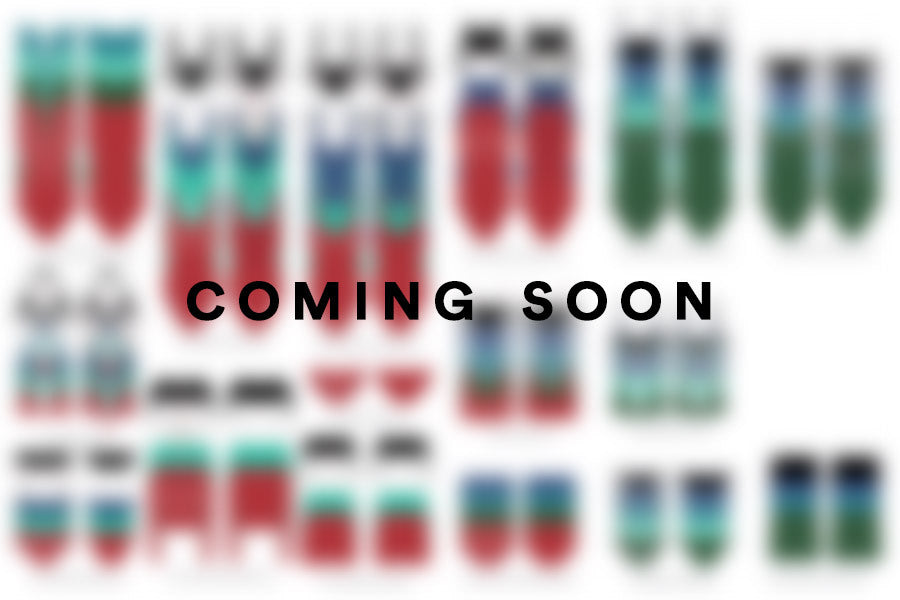 Blurred images of our up and coming Mindy x Andie collection with the words "Coming Soon" over it.