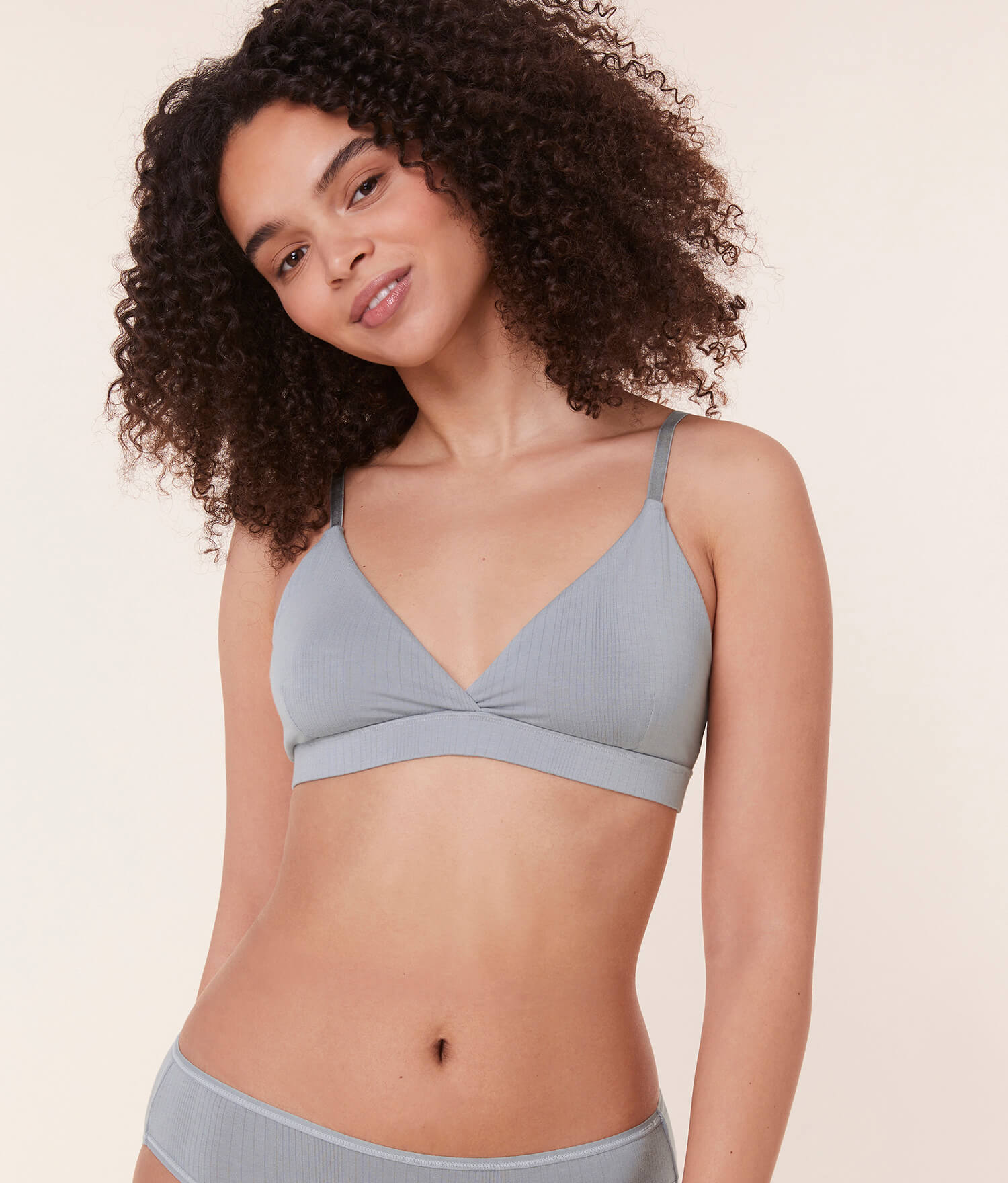 The Triangle Bralette - Cloud - Stardust – Andie Swim