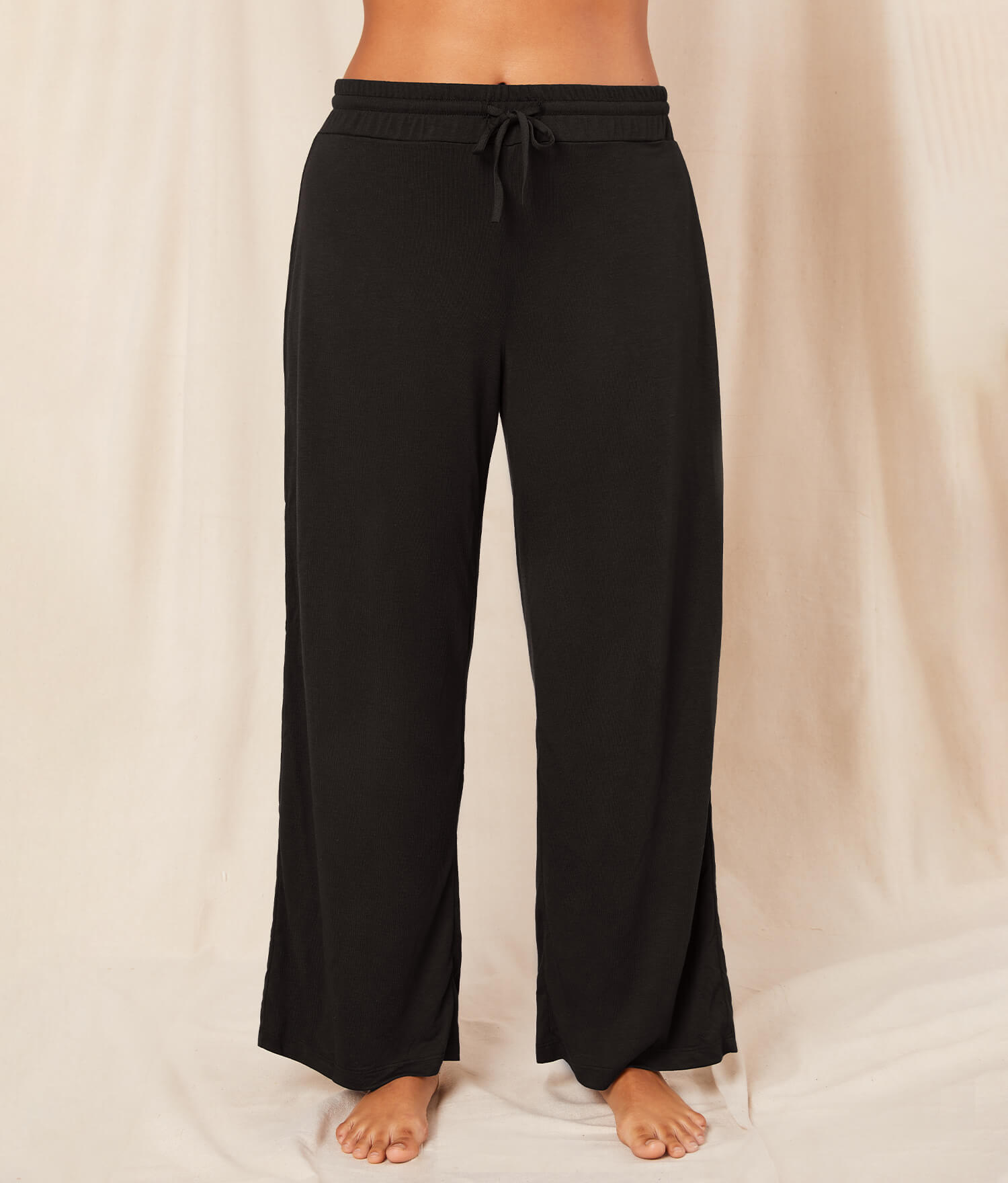 Luxe Wide Leg Pants - Black | Bamboo Body