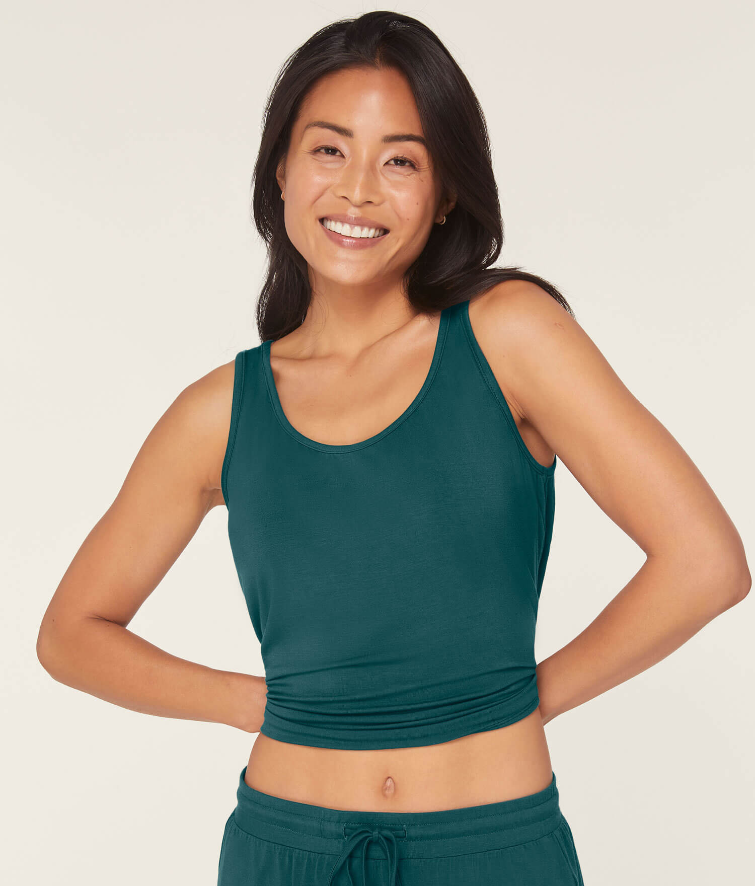 The Scoop Tank - Bamboo Jersey - Fern – Andie Swim