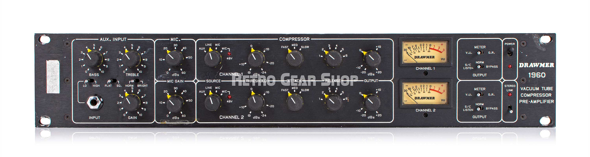 Drawmer 1960 Stereo Microphone Preamplifier Compressor – Retro