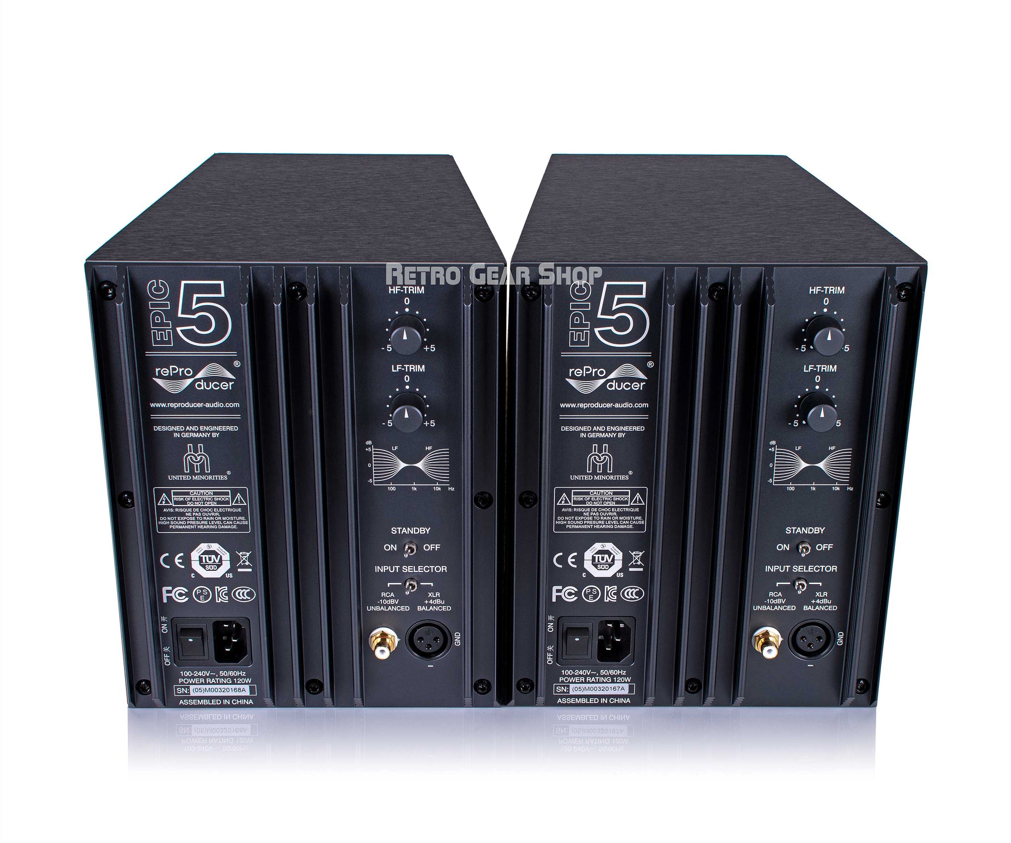 reProducer Audio Labs Epic 5 Active 2-Way Nearfield Monitor Pair