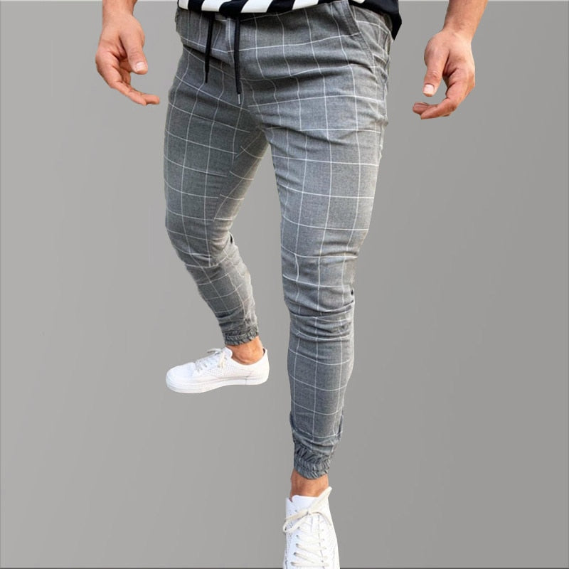 plaid mens joggers