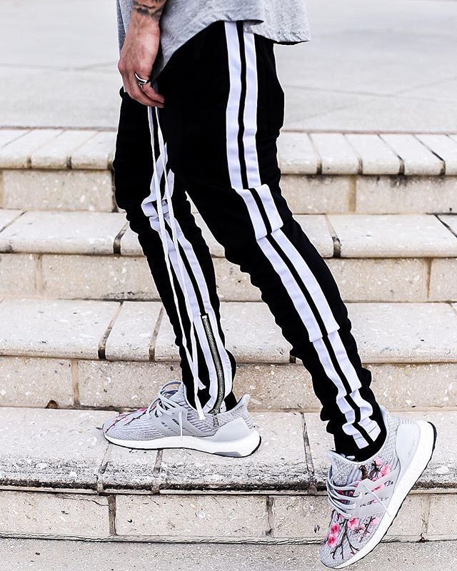 hip hop zipper joggers