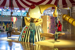 Interactive exhibits at the Pavilhão do Conhecimento in Lisbon, offering engaging science and technology experiences for kids and families.