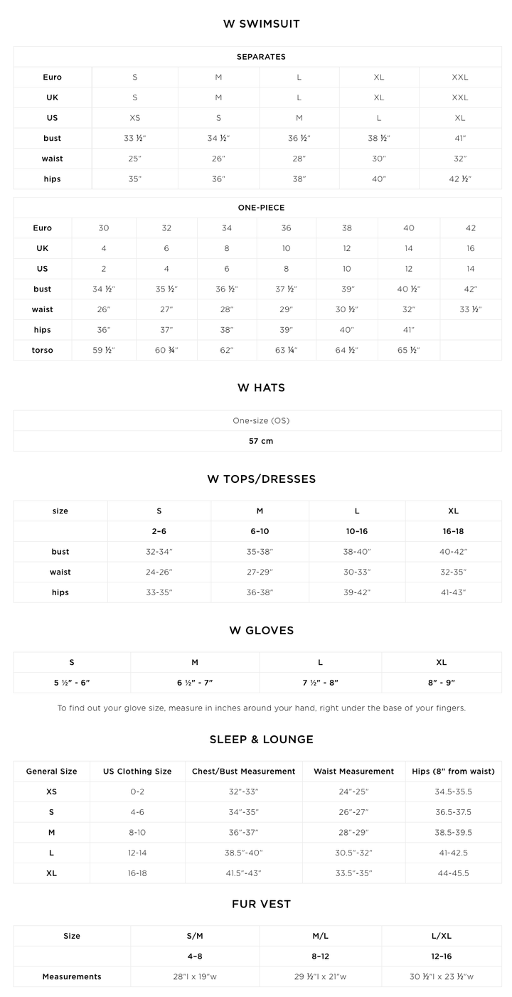 Size Chart | Echo New York