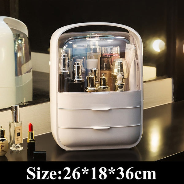 Women Bathroom Cosmetics Storage Box Waterproof and Dustproof Large Makeup Organizer Skin Care Jewelry Beauty Storage Drawer