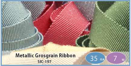 SIC-197(Metallic Grosgrain Ribbon)