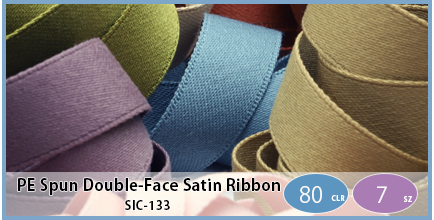 SIC-133(Polyester Spun Double-Face Satin Ribbon)