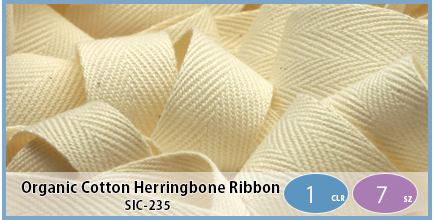 SIC-235(Organic Cotton Herringbone Ribbon)