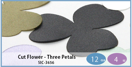 SIC-3656(Cut Flower - Three Petals / Satin)