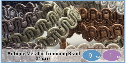 SIC-6417(Antique Metallic Trimming Braid)