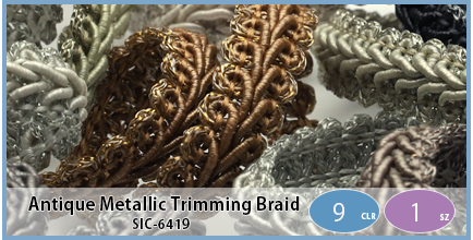 SIC-6419(Antique Metallic Trimming Braid)